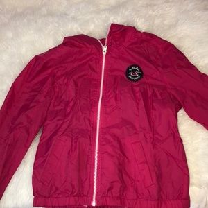 Pink Hollister wind breaker